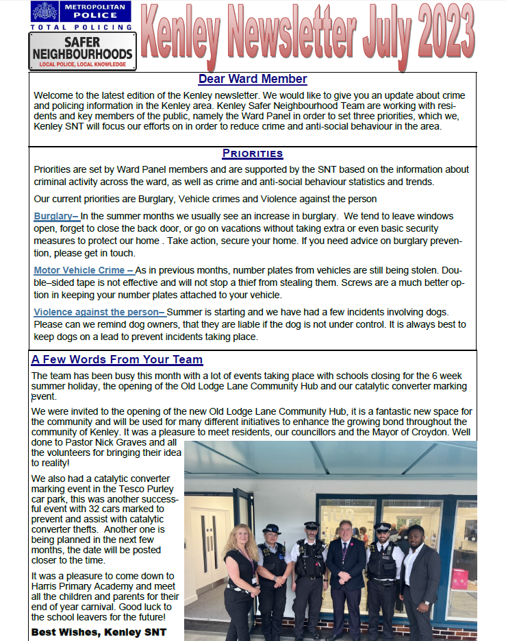 page 1 July 2023 newsletter