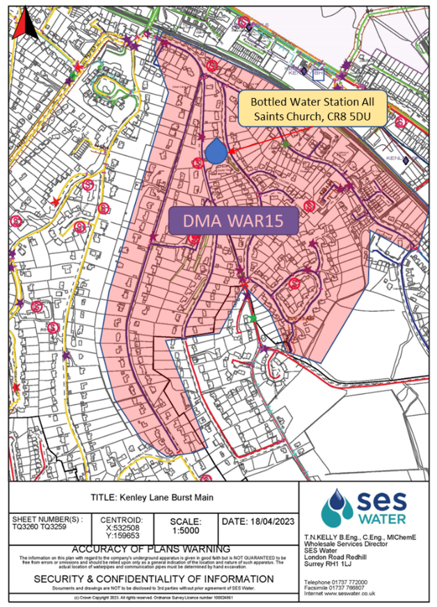 Locations of water main burst