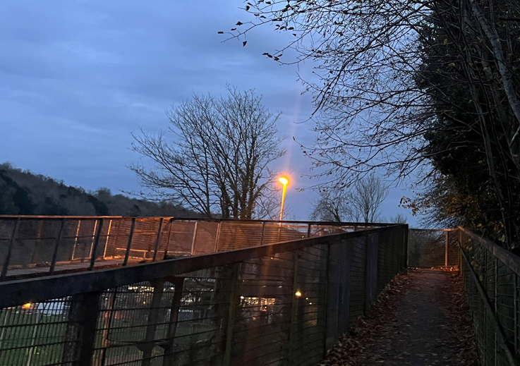 lighting on the bridge