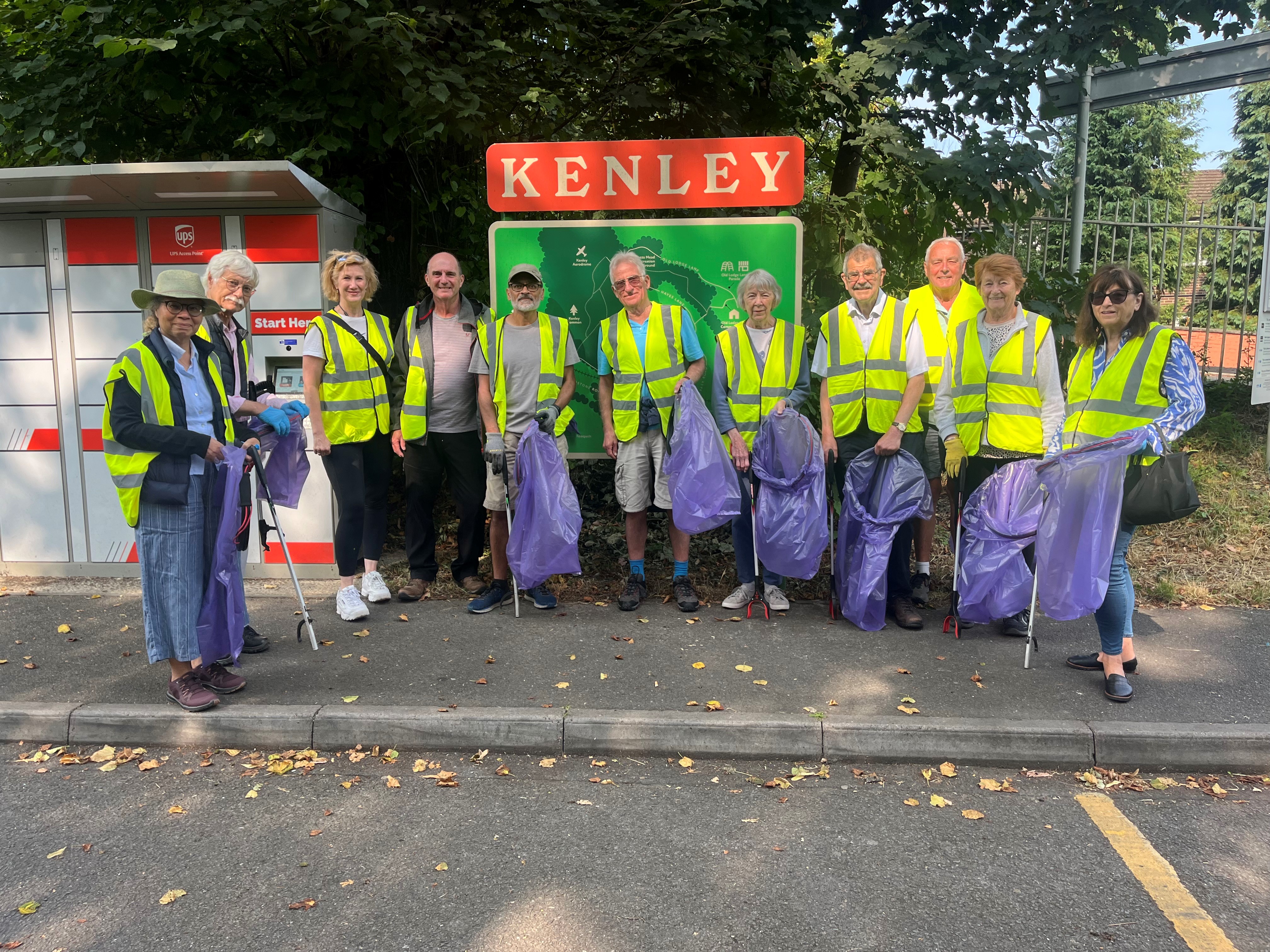 Some of Kenley's regular litter pickers