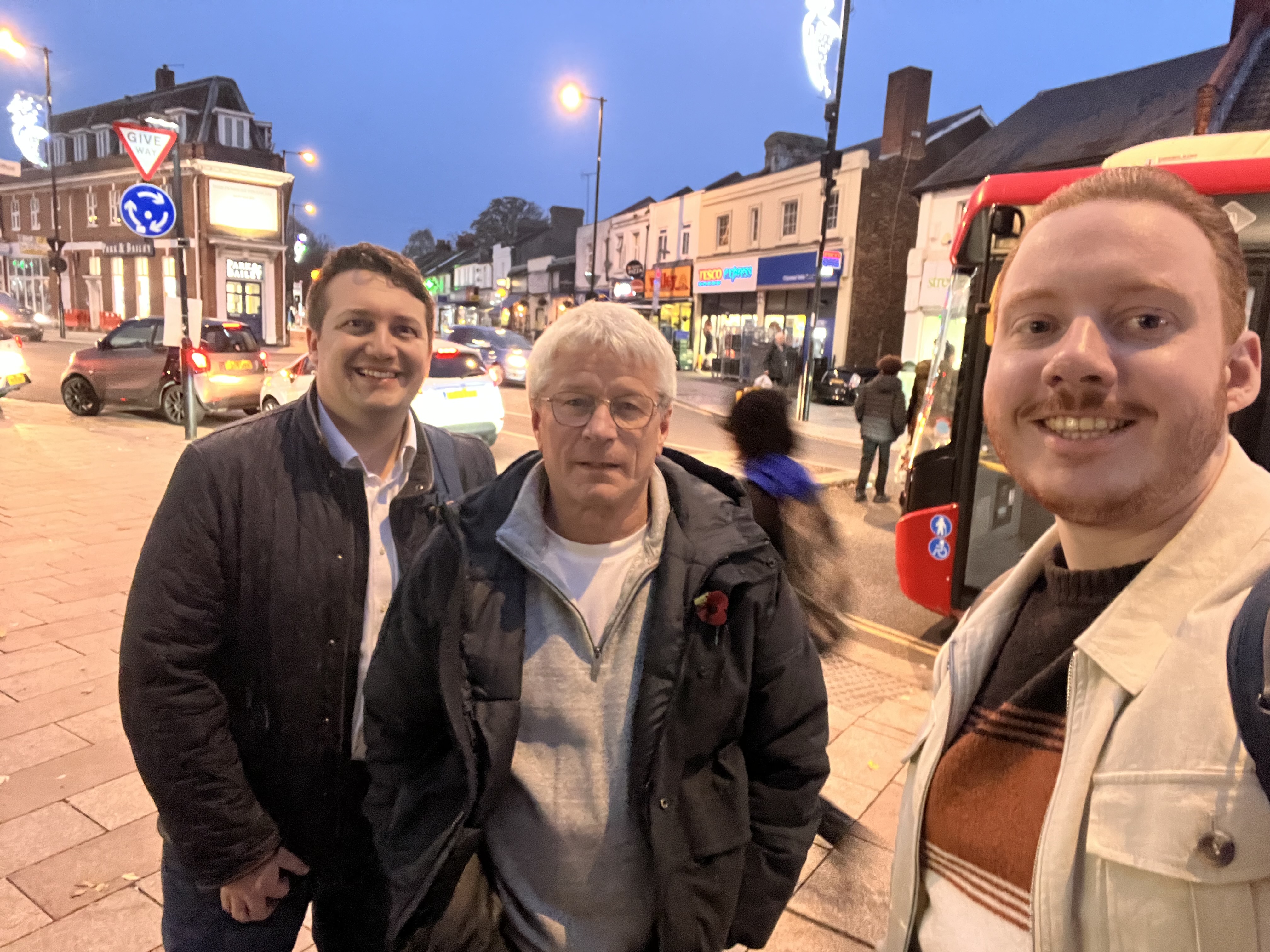 Local Councillors Luke Shortland, Ian Parker and Mario Creatura (L-R)