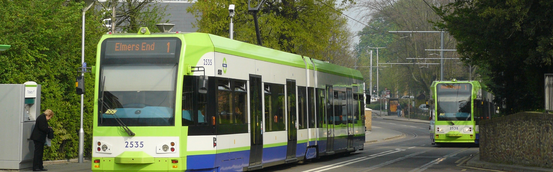 Trams on Addiscombe Road