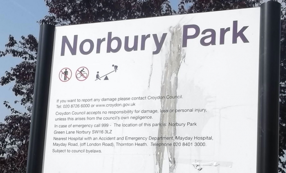 Norbury Park sign