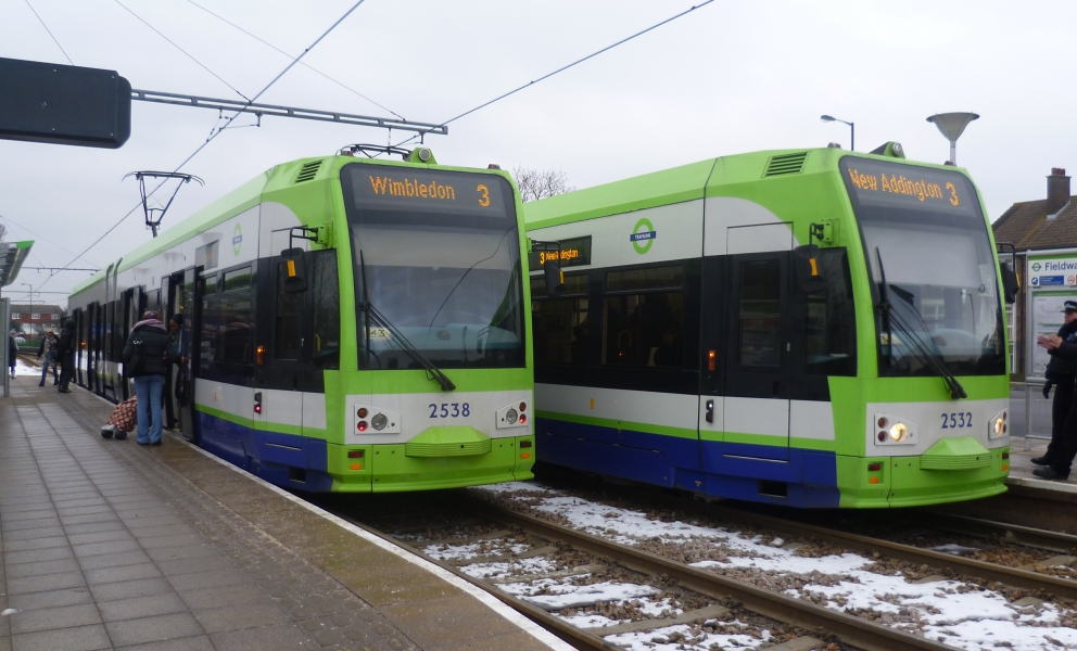 Trams at Fieldway Tram Stop