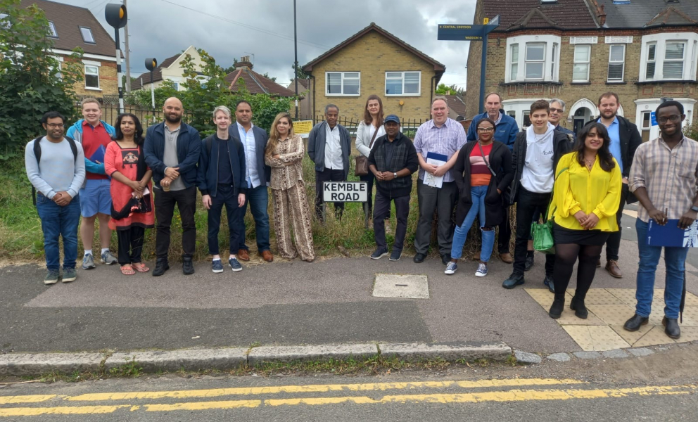 Activists on Kemble Road