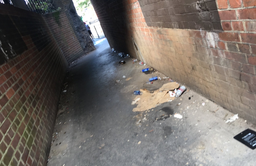 Mess under Croham Road bridge.