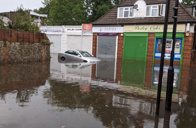 Flooding at Purley Oaks