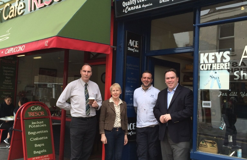 Maria, Michael and Jason supporting local traders