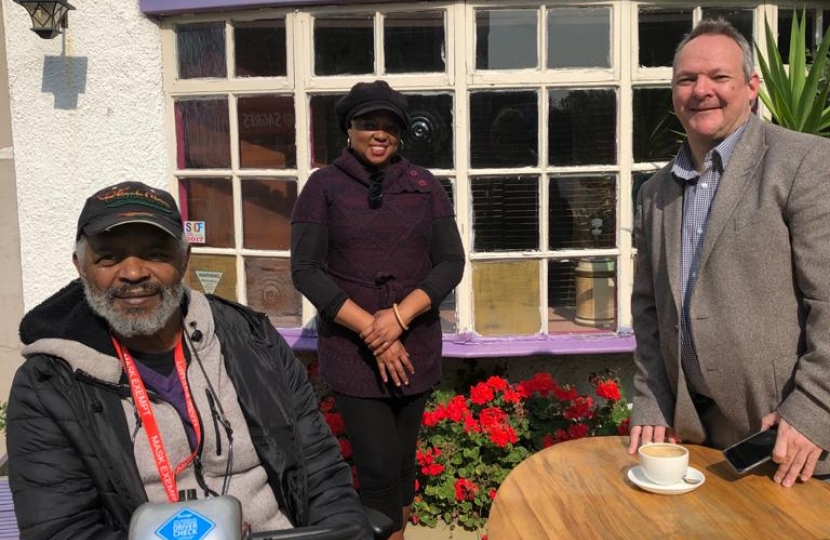 Cllr. Andy Stranack meeting with Grace and Charles