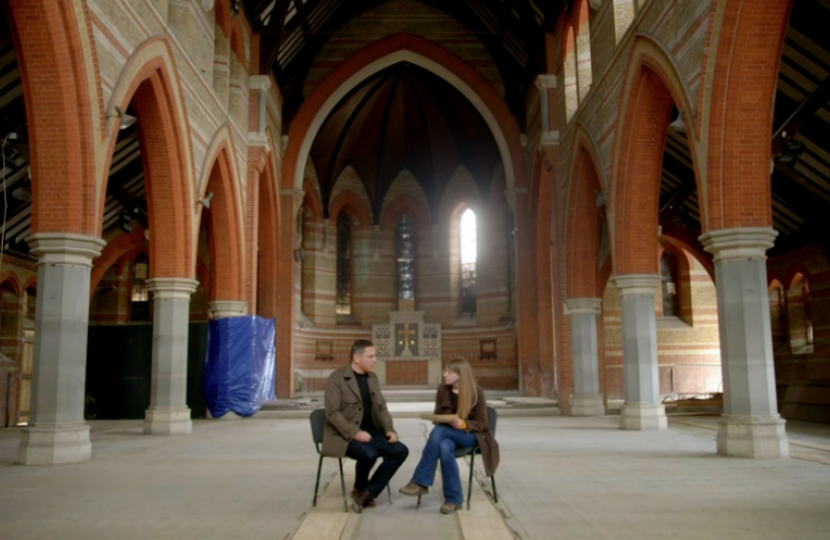 Walliams in Cane Hill Chapel