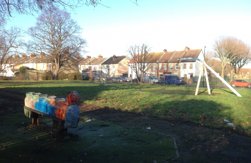 Boulogne Road Playground - neglected by Croydon's Labour Council