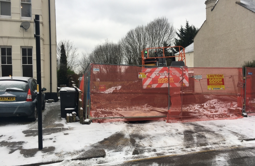 Demolition of family home in Moreton road