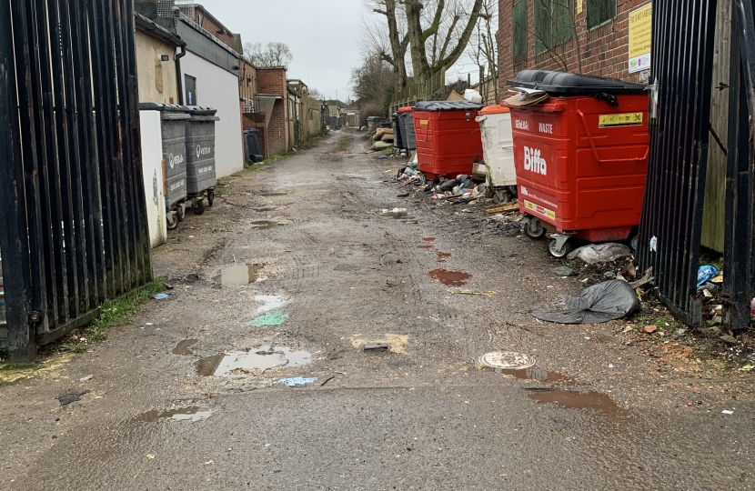 Hamsey Green Alleyway - Behind the shops