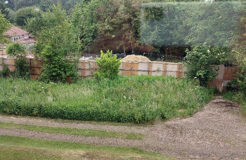 Rubble dumped at 48 Mitchley Hill