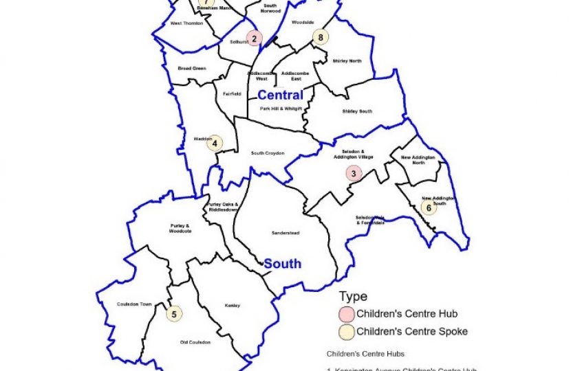 Croydon Best Start Children Centres Consultation Map