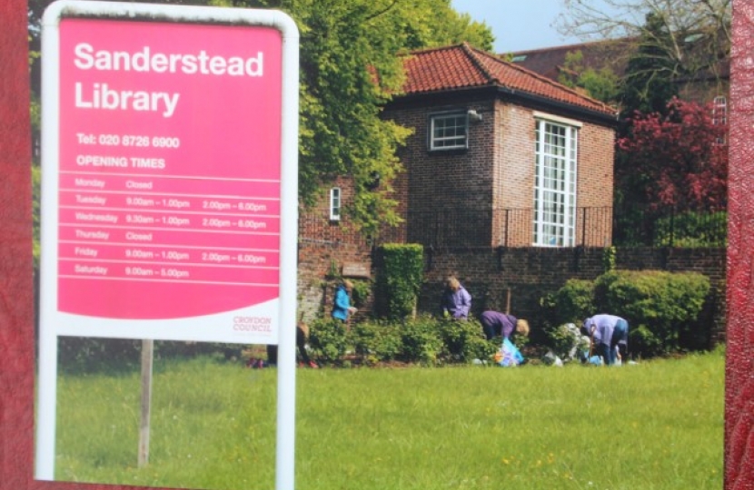 WI Working at Sanderstead Library Rose Garden