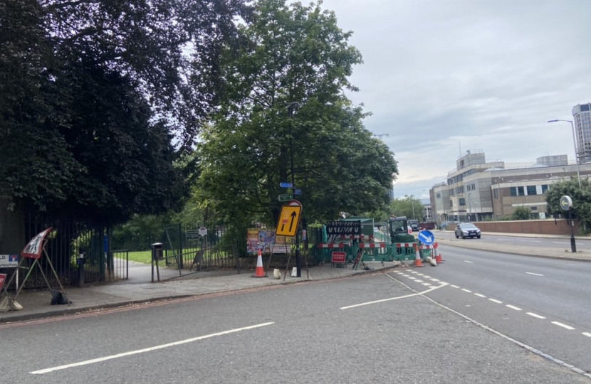 Fairfield entrance to Park Hill Park