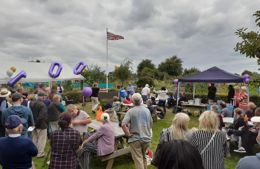 A large crowd at the AWSL Allotments Community