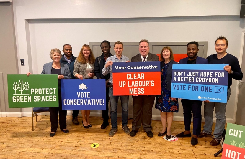 Cllr. Jason Perry with local Croydon activists and Councillors