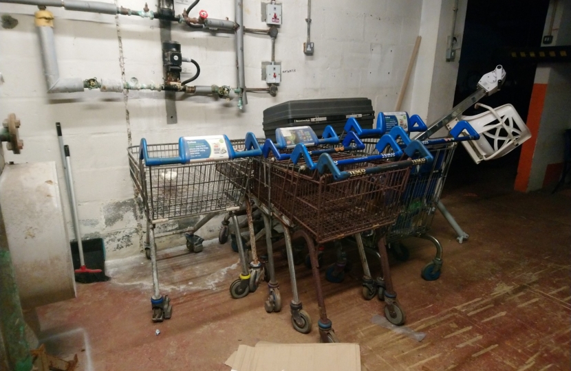 abandoned Tesco trollies