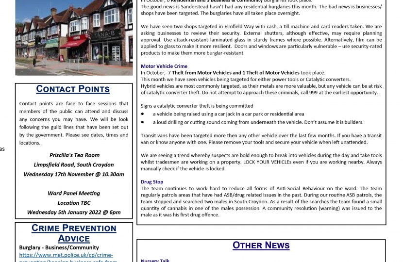 Sanderstead Police Report