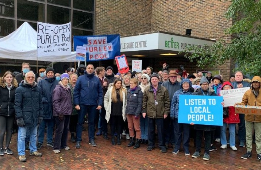 Purley Pool protest