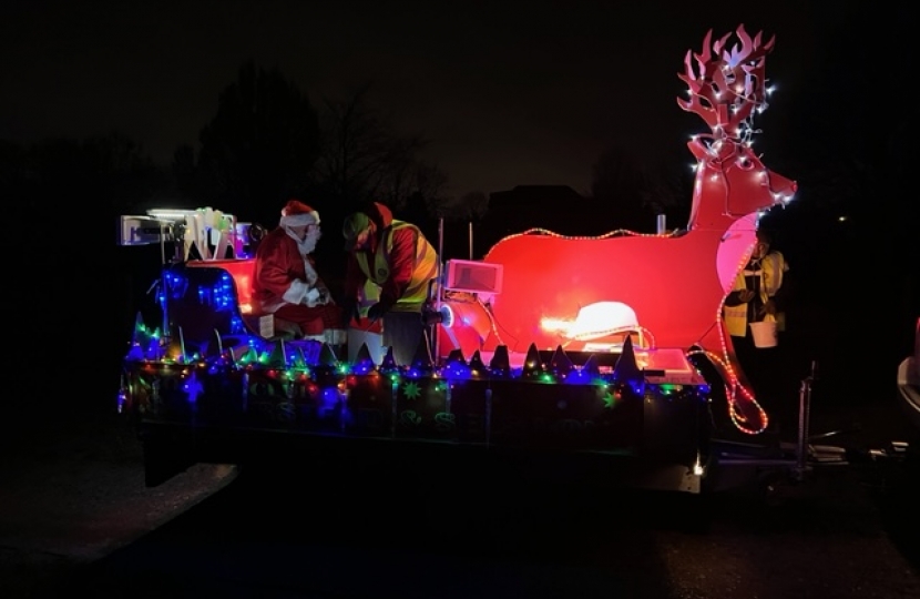 Santa and his sleigh at the Rec