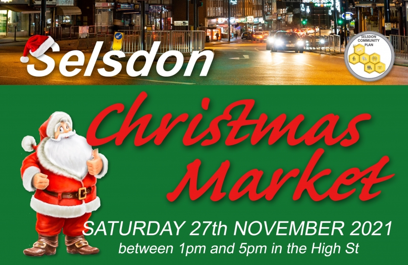 Banner announcing the Selsdon Christmas Market