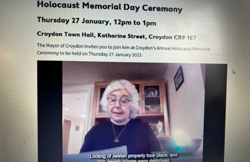 Sanderstead resident speaking at Croydon's HMD Ceremony