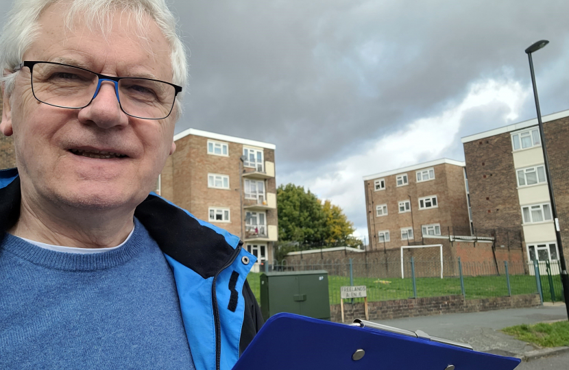 Robert and his clipboard in Monks Hill