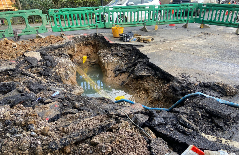 Burst water main