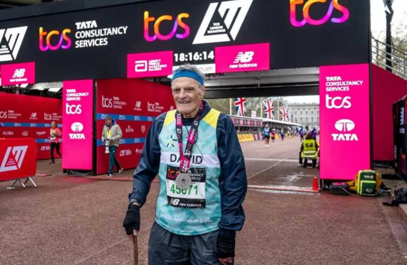 David Picksley London Marathon Oldest runner finisher