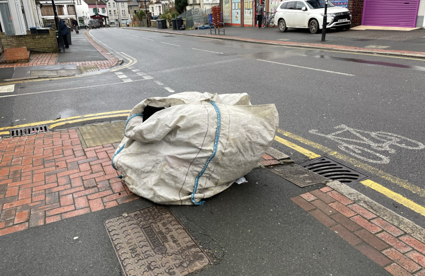 Flytip Croham road junction St Peters Street