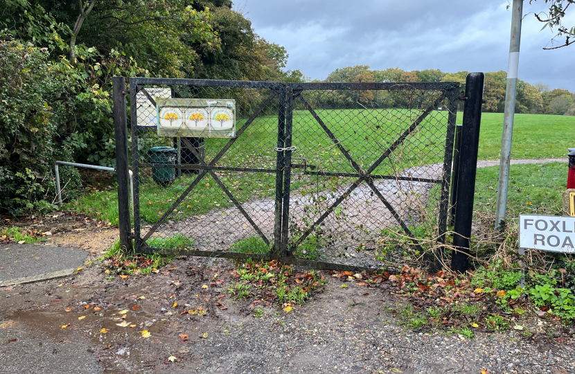 Entrance to Higher Drive Rec