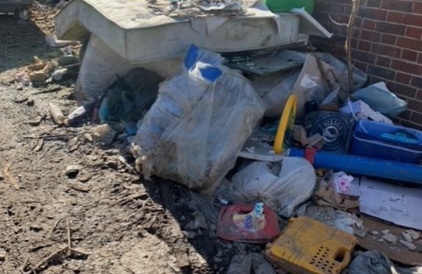 Fly Tipping - Hamsey Green Shops - Back Entrance