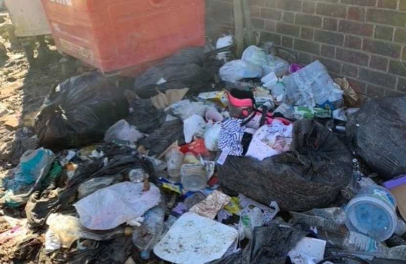 Fly Tipping - Hamsey Green Shops - Back Entrance