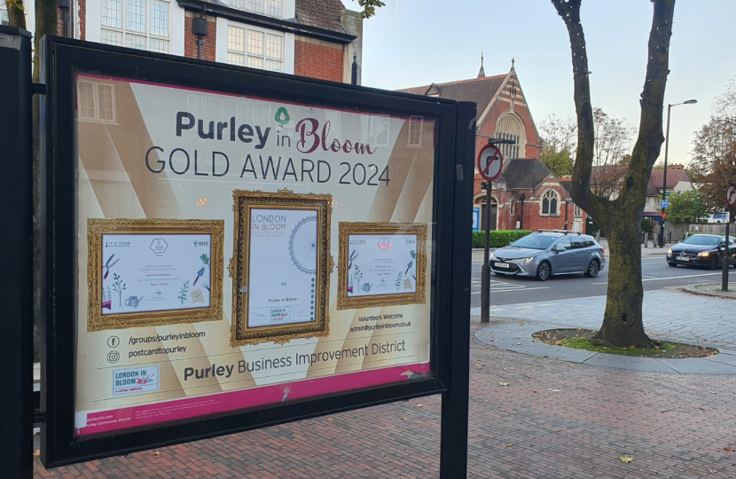 Purley in Bloom Gold Award