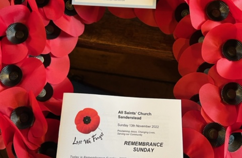 Remembrance Sunday poppy wreath