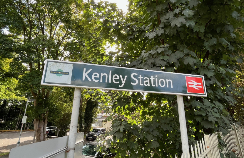 Sign showing Kenley station