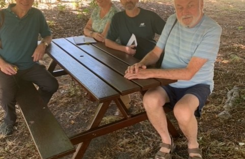 Library Bench Installed