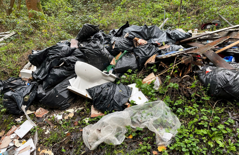 fly tip on Old Lodge Lane