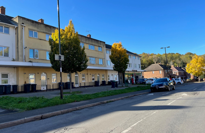 Parade of shops on Old Lodge Lane