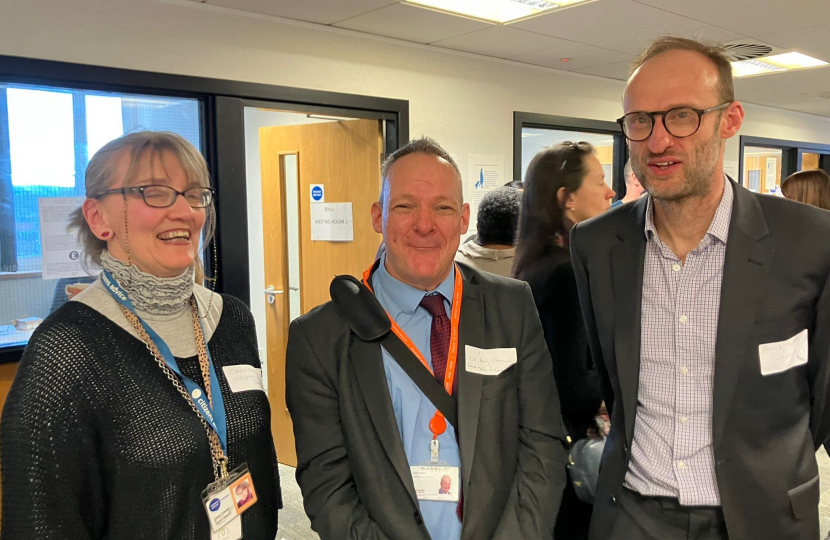 Patrick, Andy and Claire at Cost of Living Event