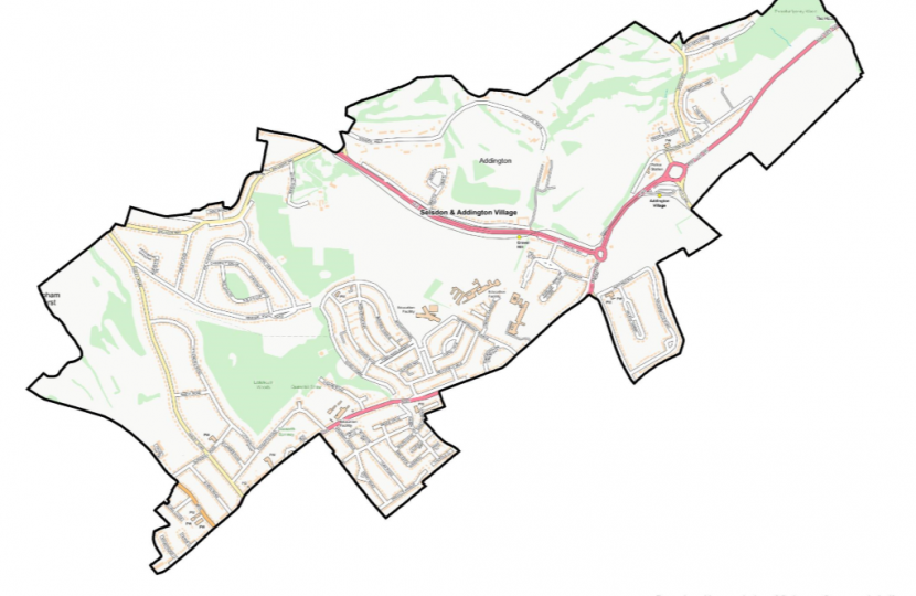 Ward map of Selsdon and Addington Village