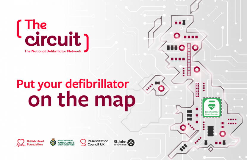 The Circuit BHF defibrillator map