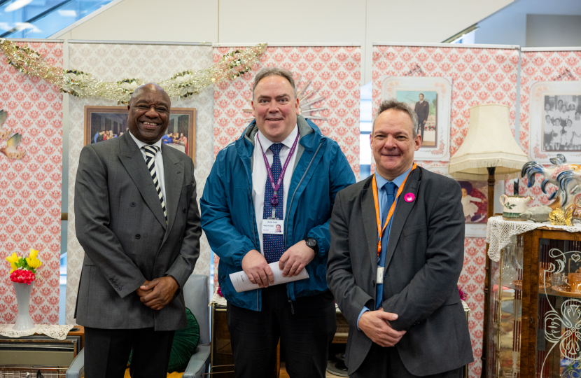 Andy with Mayor at a Windrush Front Room