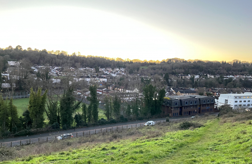 View over Kenley from Riddlesdown Common