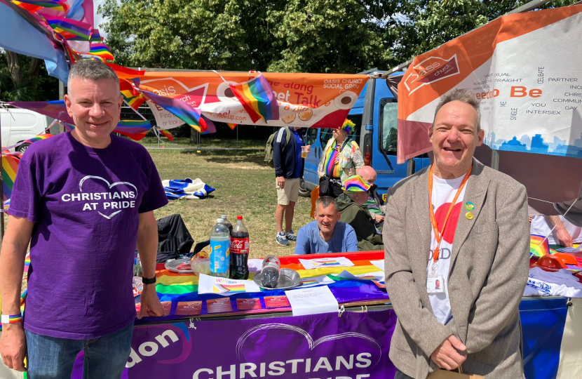 Andy with Oasis Church at Croydon Pride