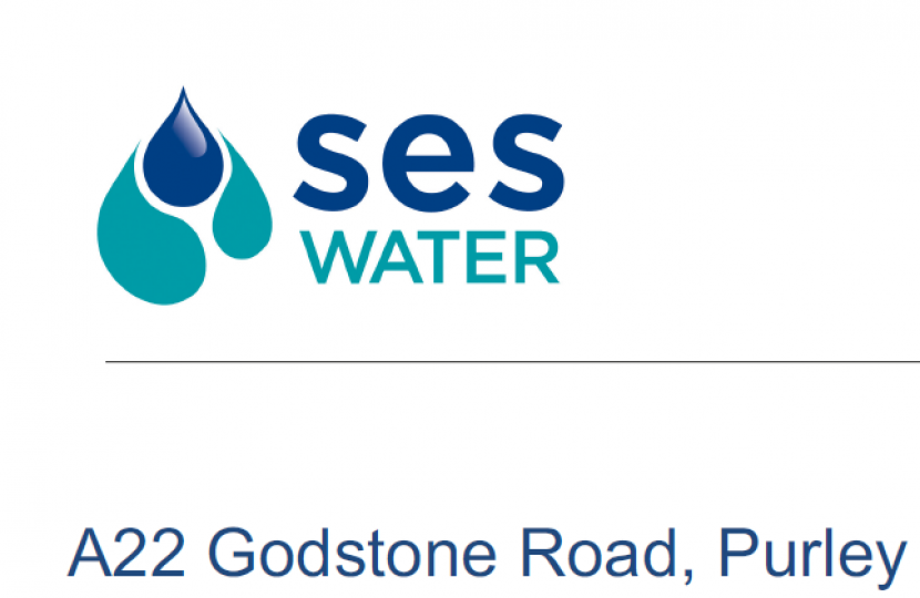 SES Water closure of A22 at Purley