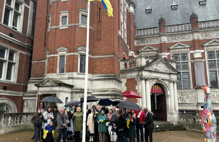 Andy at Ukranian Flag Raising